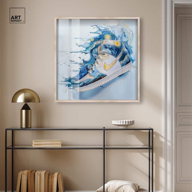 Starry Night Sneaker Splash Shadowbox by Art Remedy