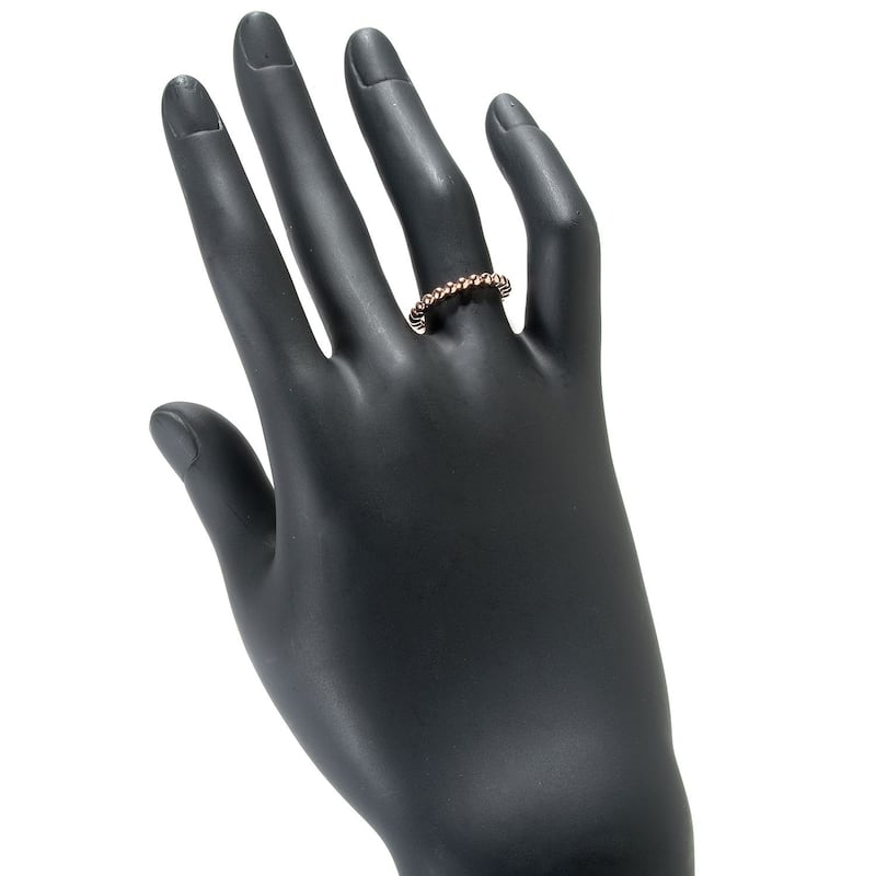 18K Rose Gold Over Sterling Silver Band Ring