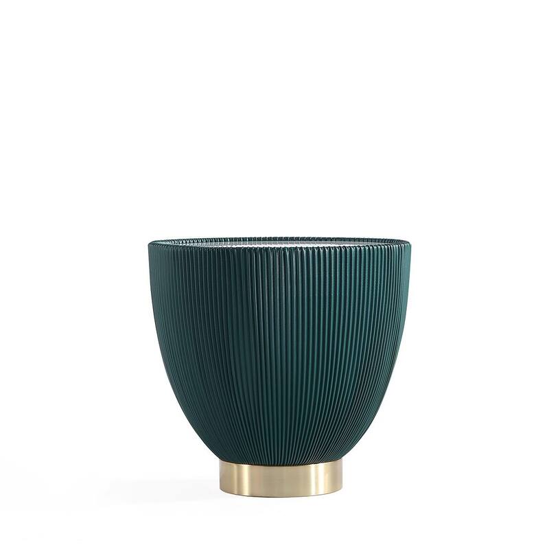 Manhattan Comfort Modern Anderson Ceramic Gold Table Set