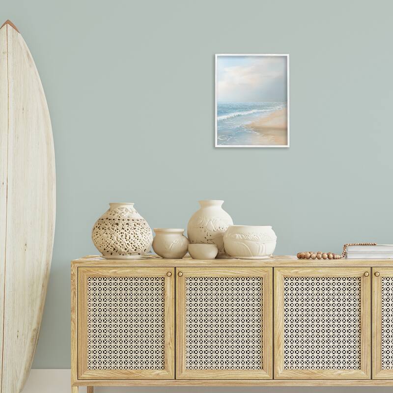 Stupell Serenity Beach View Framed Giclee Art Design By Franklyn Gregory