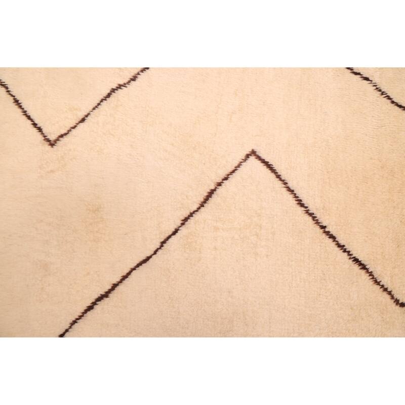 ECARPETGALLERY Hand-knotted Pak Finest Marrakesh Cream Wool Rug - 6'10 x 9'8