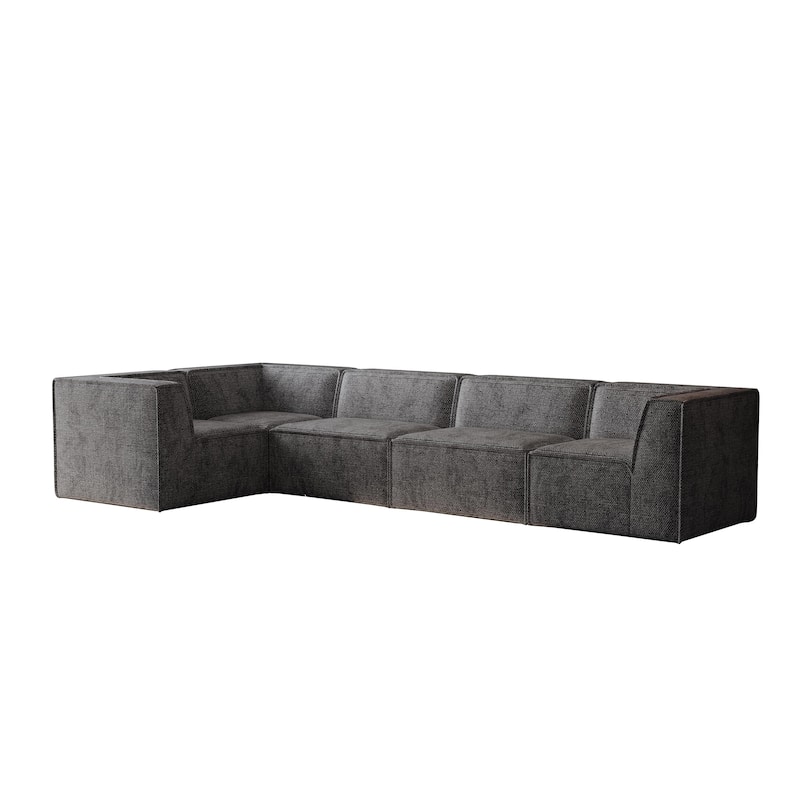 106"x106" Chenille Modular L-Shaped Sectional Sofa (5-Piece)