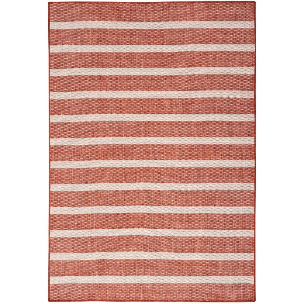 Nourison Selerno Indoor/Outdoor Striped Area Rug.