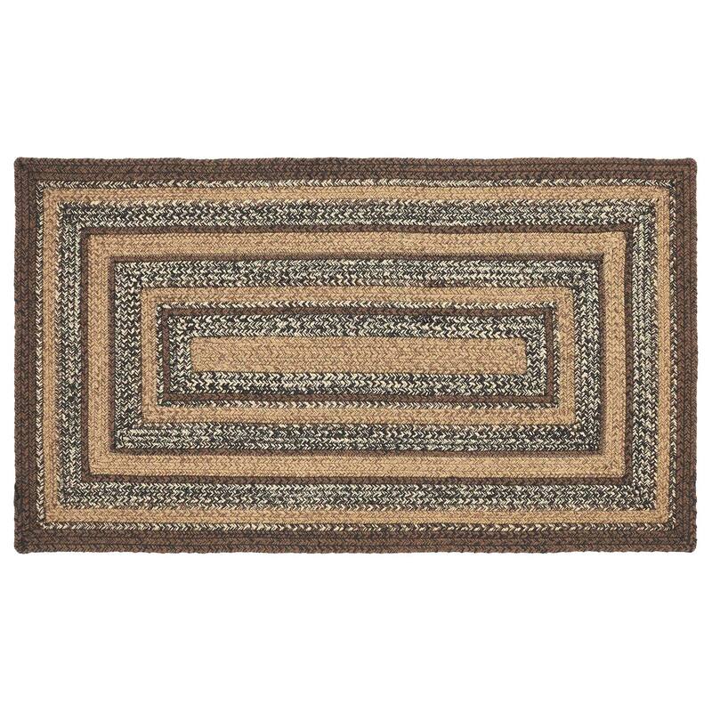 Espresso Jute Rug Rect w/ Pad 27x48 - 27" x 48" Rectangle