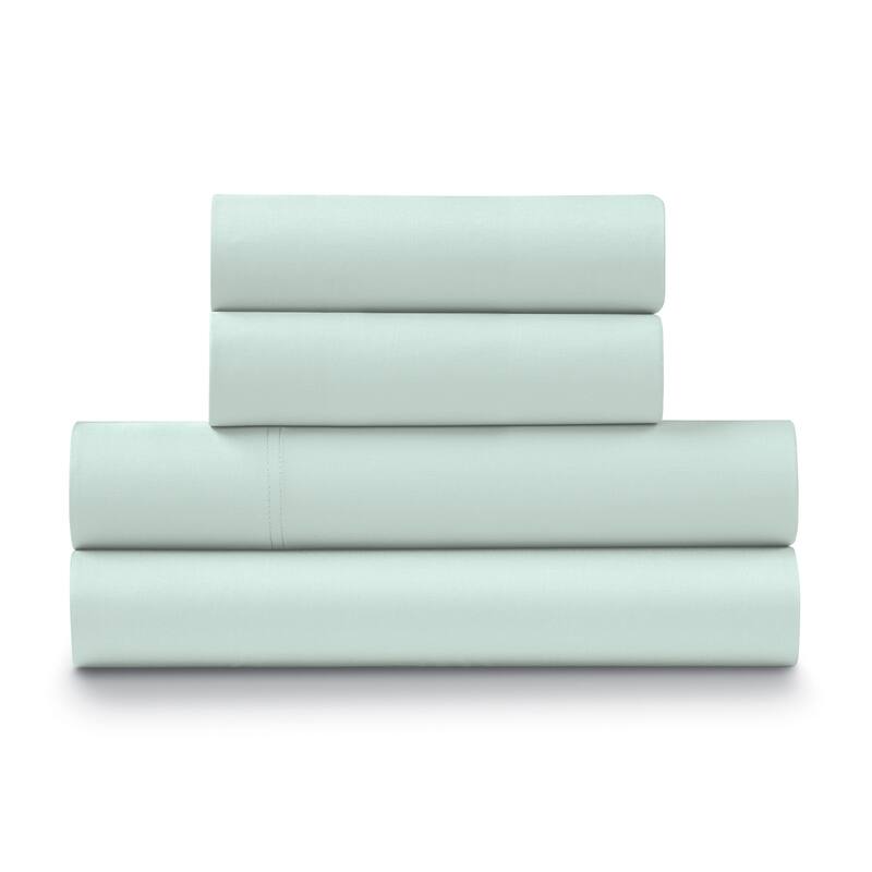 Ella Jayne 100% Cotton Percale Cool and Crisp Deep Pocket Sheet Set - Mint - King