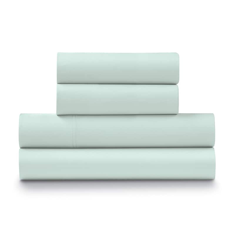 100% Cotton Percale Cool and Crisp Deep Pocket Sheet Set - Mint - King