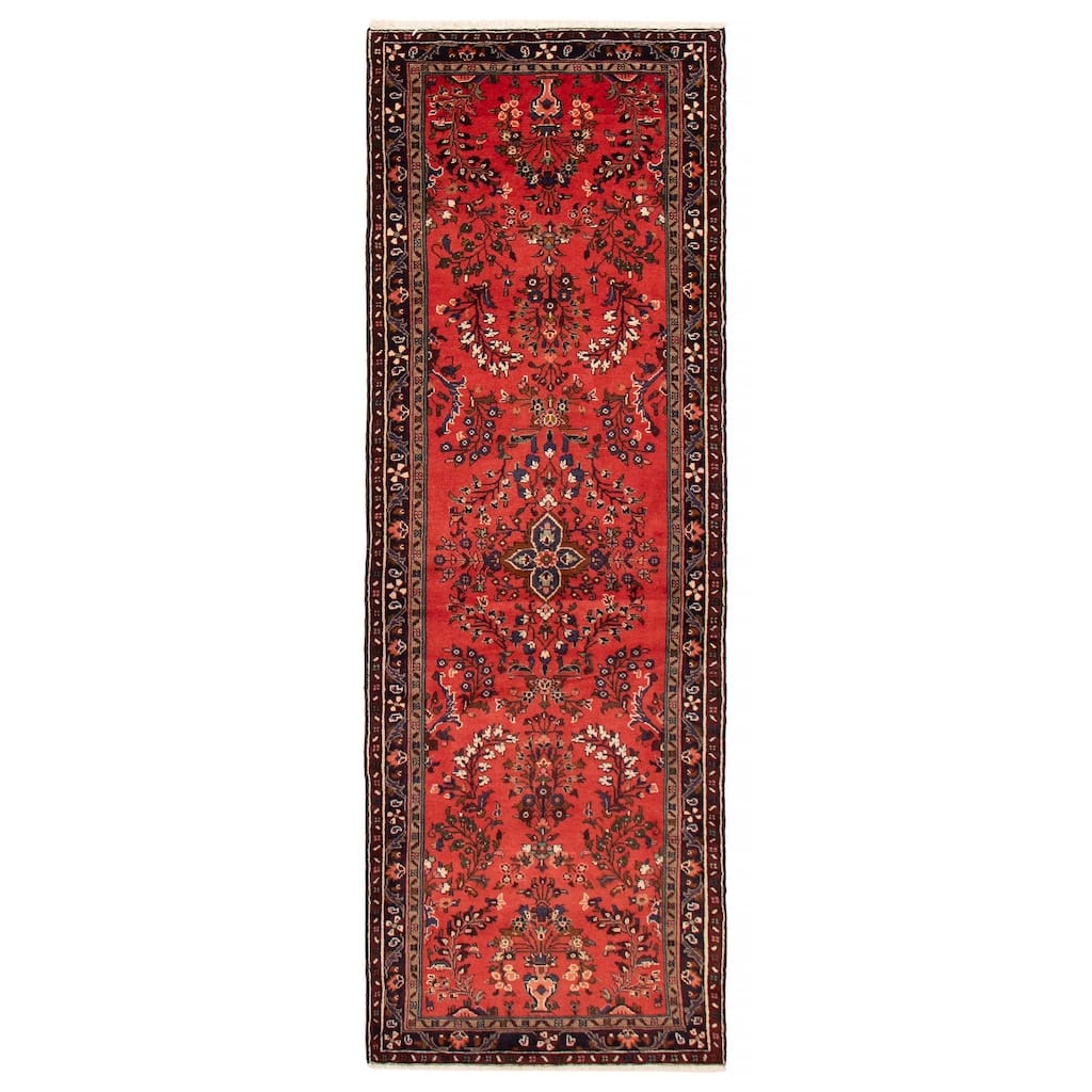 ECARPETGALLERY Hand-knotted Andelz Red Wool Rug - 3'7 x 10'5