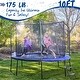 preview thumbnail 6 of 8, 123 JUMP 10 FT Round Trampoline with Safety Enclosure Net, Outdoor Trampoline with Ladder, ASTM Approved Trampoline for Kids