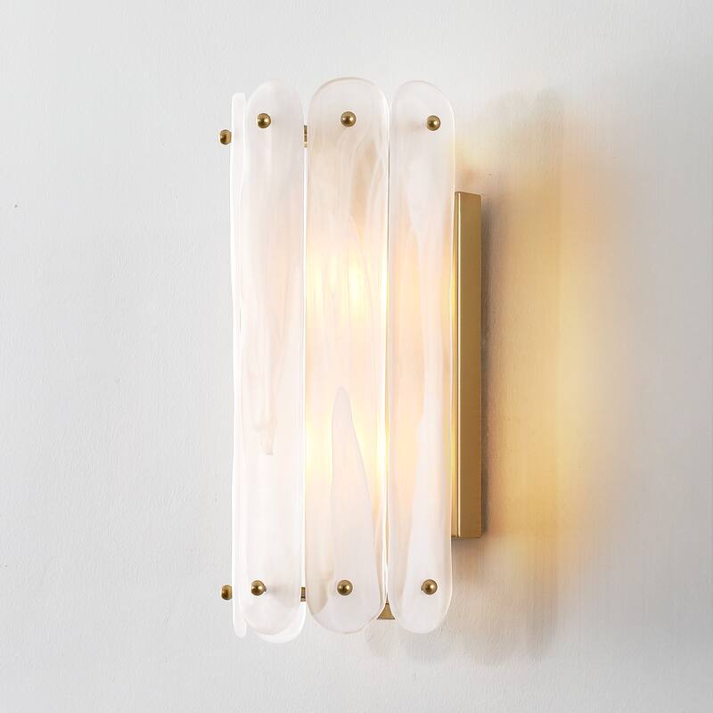 2-Light Modern Brass Gold Wall Sconce（set of 1)