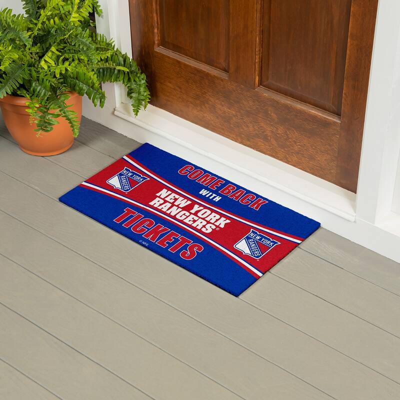 New York Islanders 28 in. x 16 in. PVC "Come Back With Tickets" Trapper Door Mat