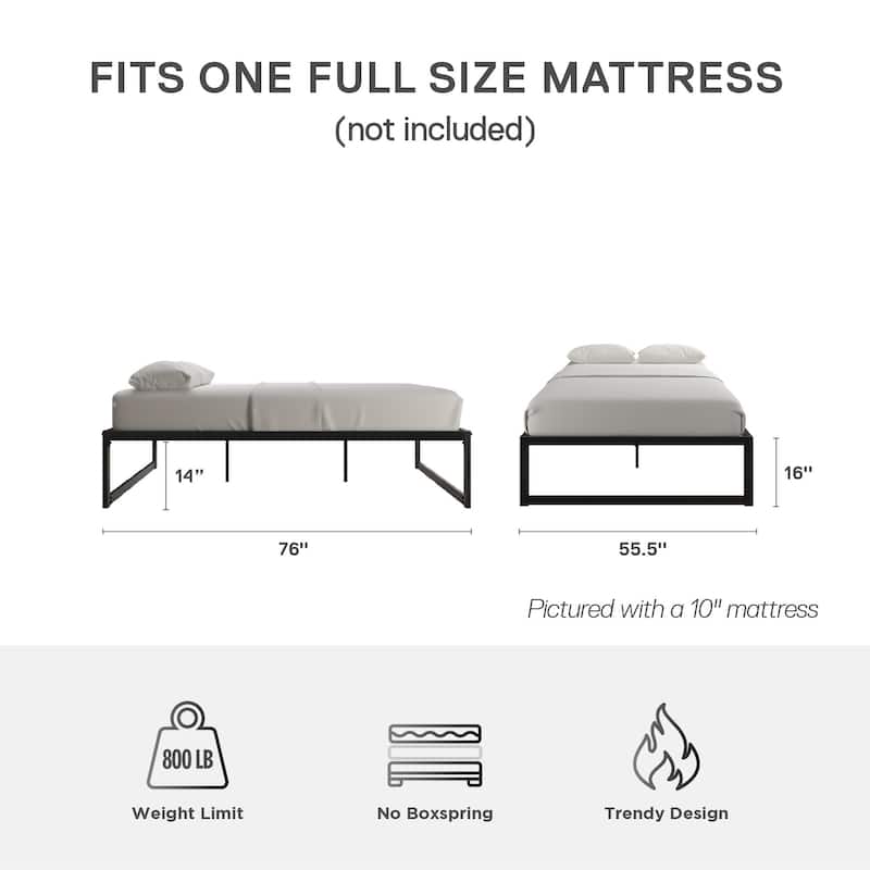 DHP Avey Modern Metal Platform Bed Frame