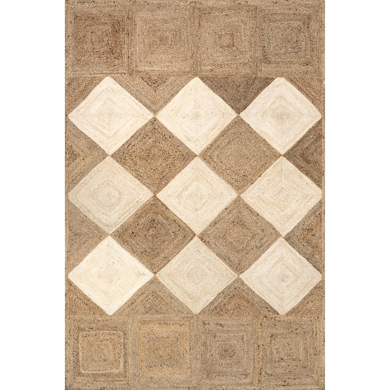 Nuloom Kiraz Diamond Trellis Jute Area Rug