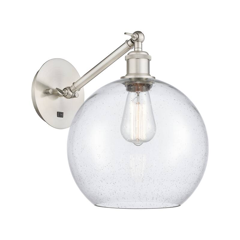 Innovations Lighting Endless Possibilities Ballston - Athens - 1 Light 10" Adjustable Sconce - Arm Adjusts Up and Down - Seedy/Brushed Satin Nickel
