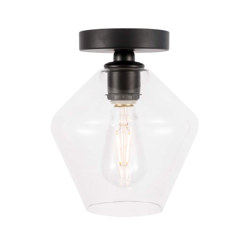 Elegant Lighting Gene Single Light 8" Wide Semi-Flush Ceiling Fixture