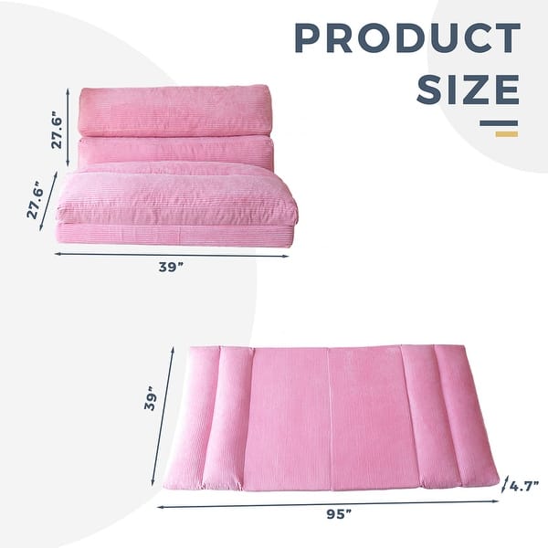 dimension image slide 4 of 26, Folding Sofa Bed,Sleeper Sofa Chair Bed Upholstered Sofa Couches