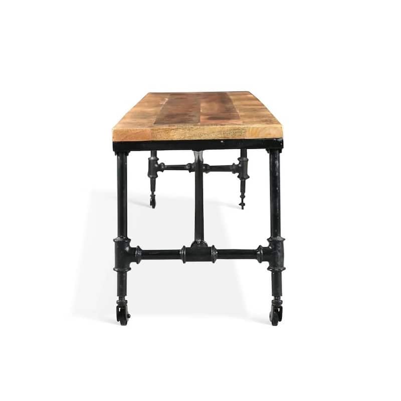 Industrial Reclaimed Wood Entryway Bench - 71"