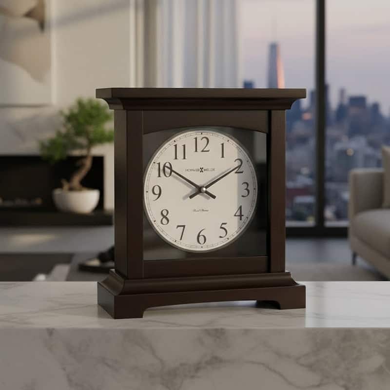 Howard Miller Urban II Modern Transitional Chiming Mantel Clock - Cappuccino