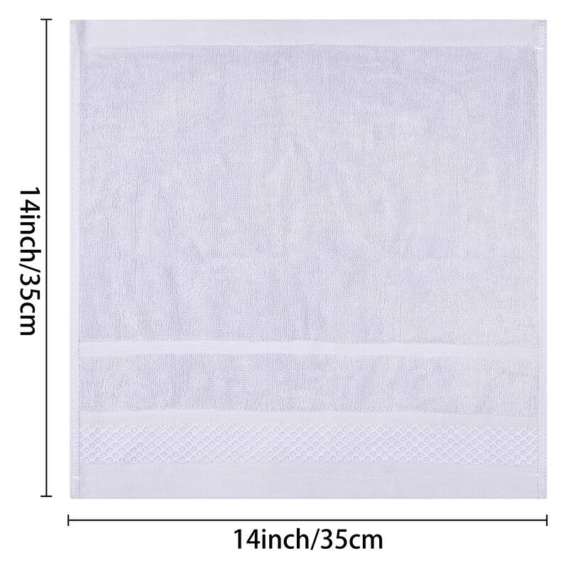 6 Pack Cotton Washcloths for Face, Waffle Checkered Design Face Towels, Absorbent Wash Cloths for Bathroom 14" x 14"