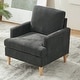 preview thumbnail 5 of 50, Accent Chair/Armchair for Bedroom Living Room with Wood Legs Grey