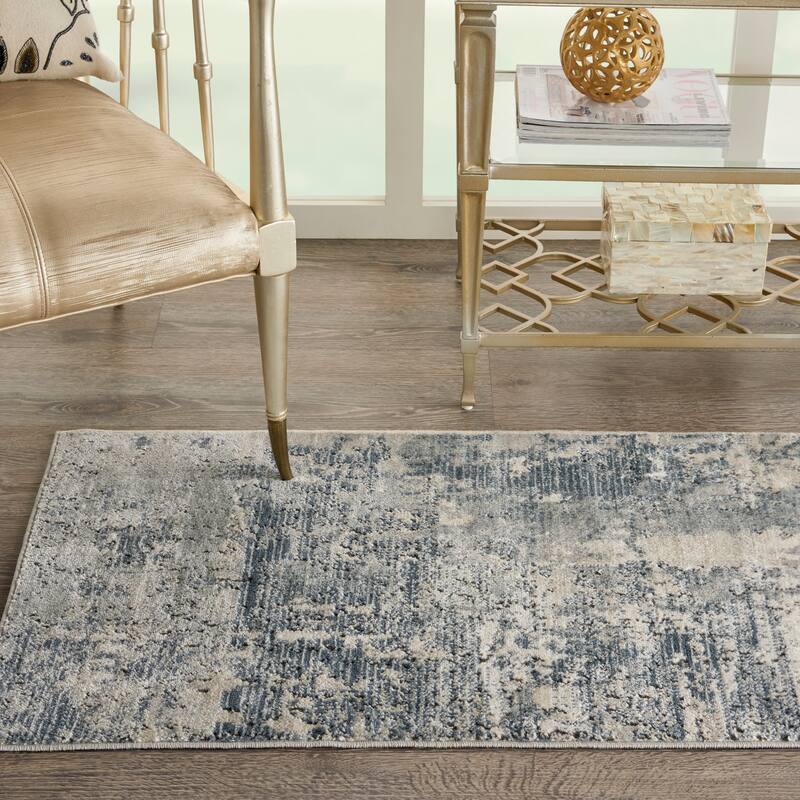 Nourison Concerto Abstract Distressed Area Rug - 2' 2" x 3' 9" - Grey/Beige