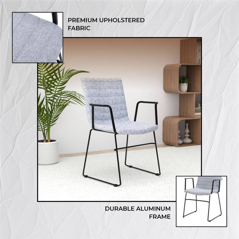 Zylar Ergonomic Guest Chair with Leather, Stainless Steel Base, High-Density Foam, Modern Design for Office or Waiting Room