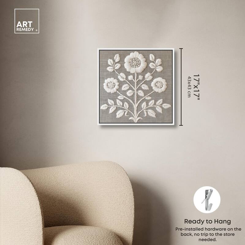 Stitched Symmetry I Canvas by Art Remedy