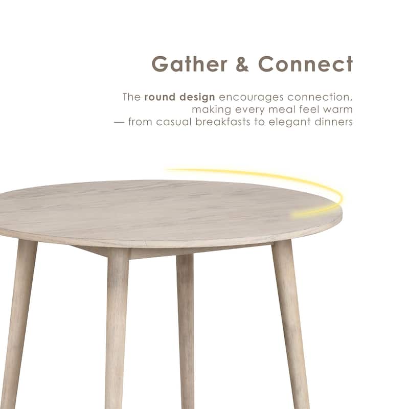 Furniture of America Galgary Mid-Century Modern 42-inch Wood Round Dining Table