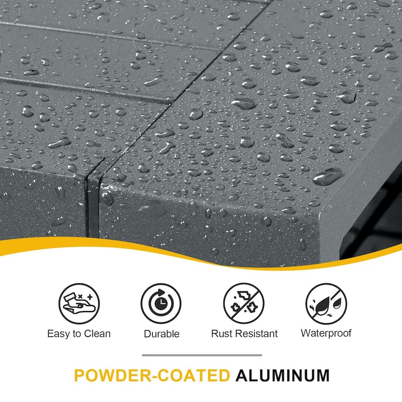 Aoodor Aluminum Outdoor Coffee Table - Stylish and Durable Addition to Your Outdoor Space