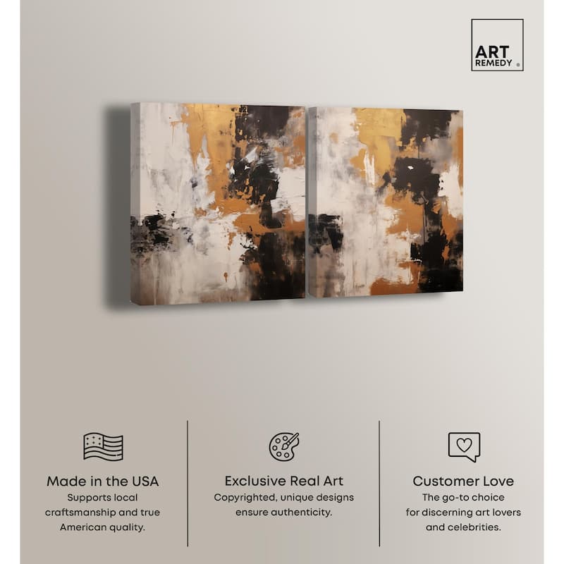 Beige Desert Set Canvas Set of 2 by Art Remedy, Gallery Wrapped