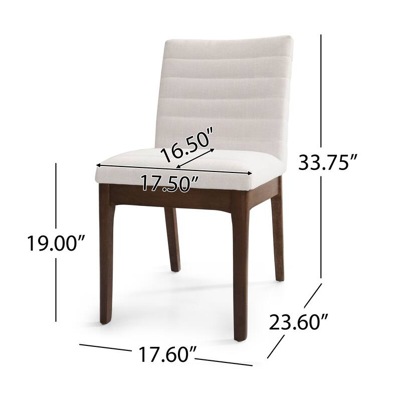 Lancer Channel Stitch Upholstered Dining Chairs (Set of 6) by Christopher Knight Home