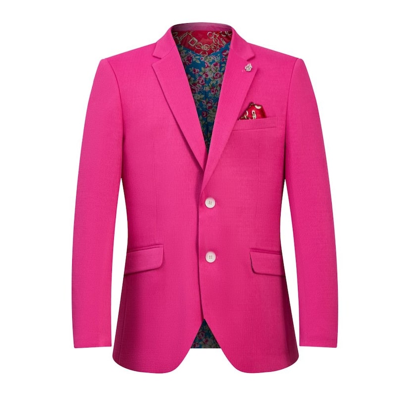 Elie Balleh Men's Slim Fit Sports Coat - L/42-44 - Pink