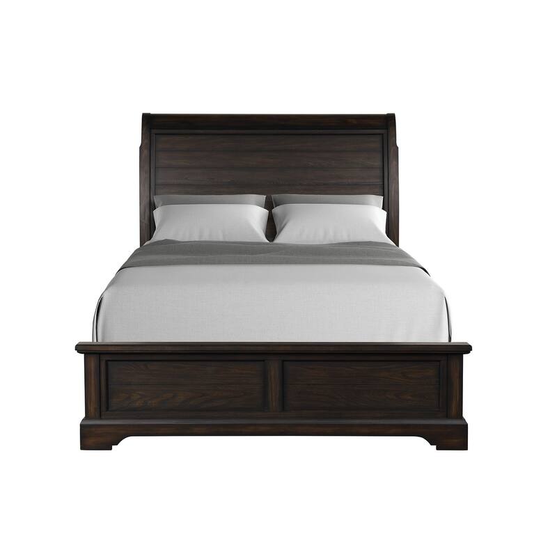 Exquisite Queen Sleigh Bed with Traditional Craftsmanship for a Dreamy Sleep