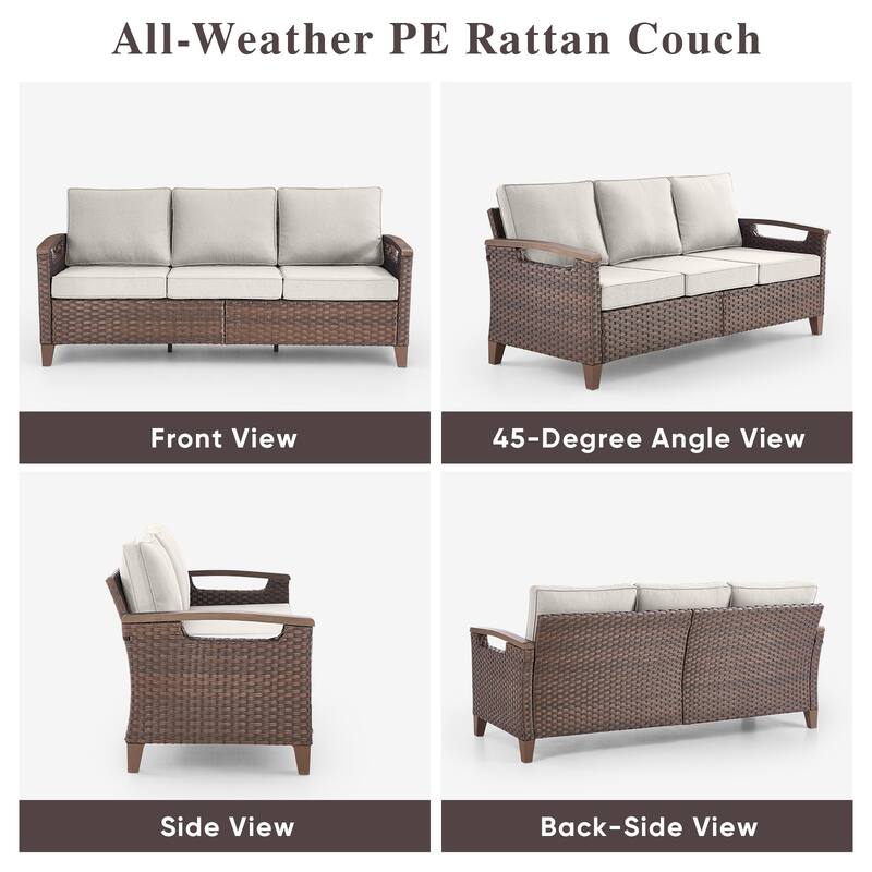 Pocassy Outdoor Club Chair with Cushion Set