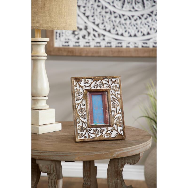 Mango Wood Handmade Photo Frame - Brown - Roche River Decor
