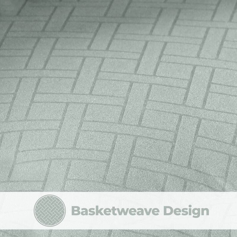 Superior Monochrome Basketweave Microfiber Down Alternative Comforter