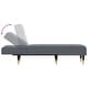 preview thumbnail 10 of 12, vidaXL Chaise Longue Black Velvet - 21.7" x 55.1" x 27.6"