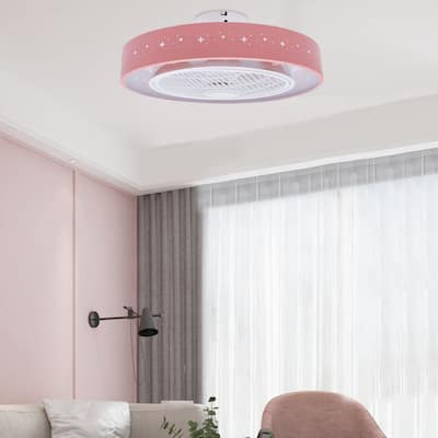 22In Enclosed LED Caged Ceiling Fan with Remote Control
