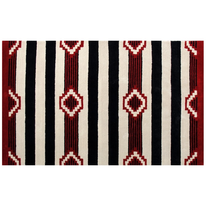 Hand Tufted Southwestern Non Skid Stain Resistant Area Rug - 8' X 11'