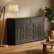preview thumbnail 24 of 31, Combo Dresser Chest Storage Cabinet Buffet Sideboard White/Black/Grey 59" Buffet Cabinet Sideboard, Multi-Use Console Table Black