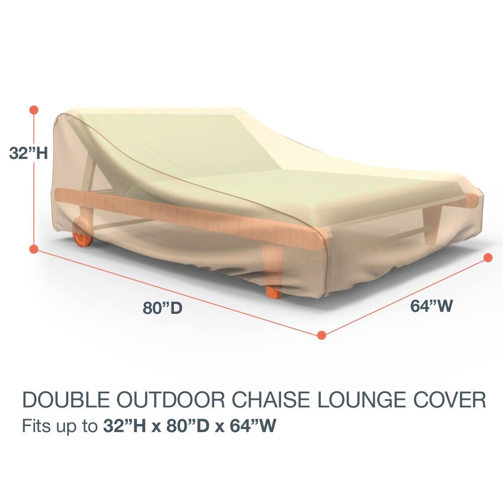 Budge Sedona Tan Patio Chaise Lounge Cover Multiple Sizes