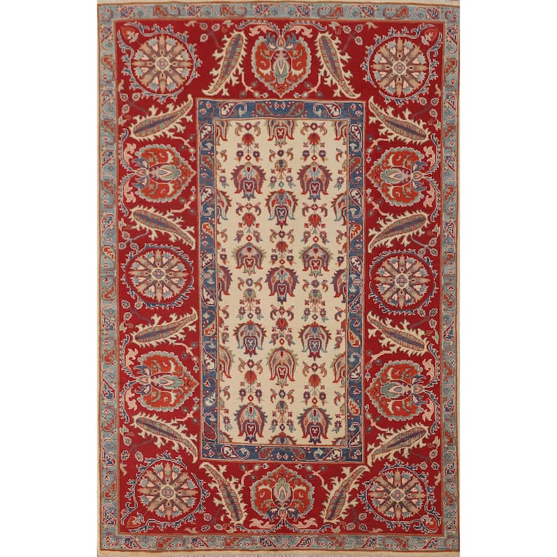 Kazak Oriental Area Rug Handmade Wool Carpet - 6'2" x 9'1"