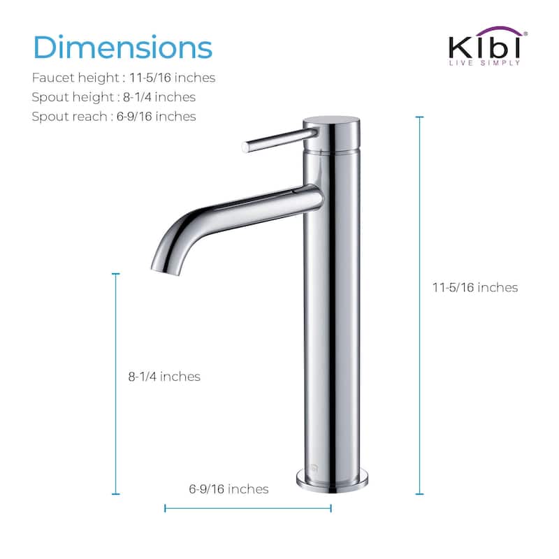 Luxury Solid Brass Single Hole Bathroom Vessel Sink Faucet