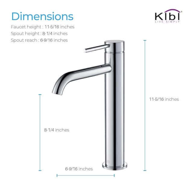 Luxury Solid Brass Single Hole Bathroom Vessel Sink Faucet