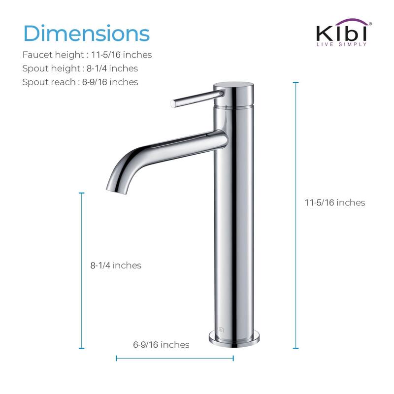 Luxury Solid Brass Single Hole Bathroom Vessel Sink Faucet