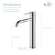 Luxury Solid Brass Single Hole Bathroom Vessel Sink Faucet