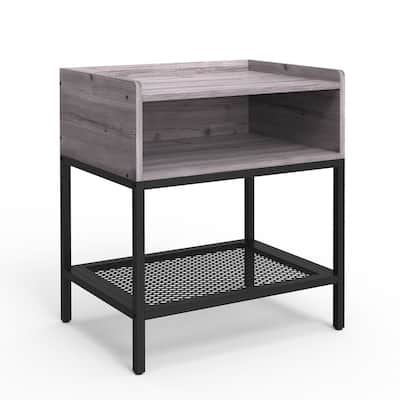 Nightstand Storage Shelf End Table 2-Tier Bedside Table