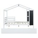 preview thumbnail 5 of 11, Full Size House-Shaped Platform Bed Mattress Holde Solid Wood Bed Frame with Writing Board and Trundle - White
