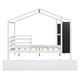 preview thumbnail 4 of 42, Full Size Solid Wood House Bed with Trundle, Fence, and Writing Board for Kids
