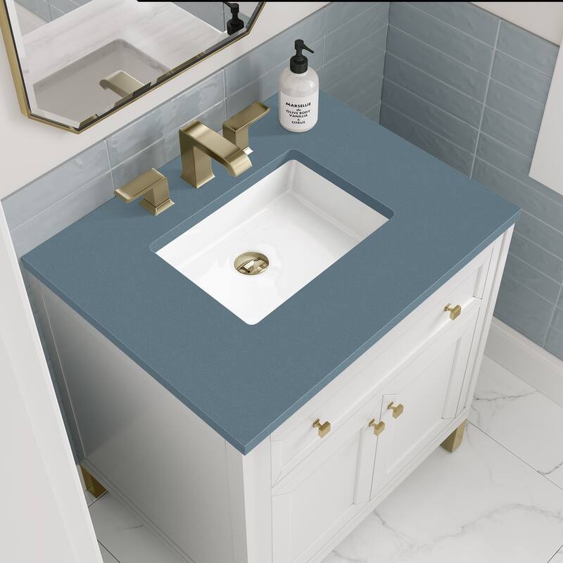 James Martin Vanities Chicago 30" Single Vanity, Glossy White