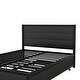 preview thumbnail 12 of 13, Black Metal Queen Size Storage Platform Bed with Twin Size Trundle and 2 Drawers